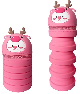Good price Collapsible Silicone Pencil Box Easy To Clean Waterproof Stationery Supplies online
