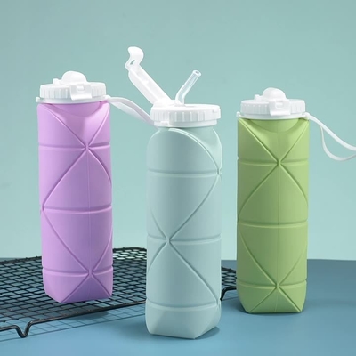 Good price Silicone Collapsible Water Bottles Pop Its Water Bottle For Toddlers Camping Cup With Carabiner online