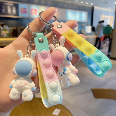 Cartoon Space Astronaut Key Chain Cute Keychains for Car Keys Purse Backpack Kids Gift