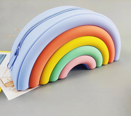Rainbow Pop Shoulder Purse Fidget Toys Bag Sensory Silicone Rainbow Clouds Backpack For Girls Pencil Pen Case Kids Gifts