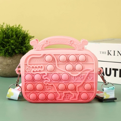 Lightweight Cute Silicone Tote Bag Makeup Bag Pencil Case For Kids School Office Suppllies Crossbody Shoulder Handbag