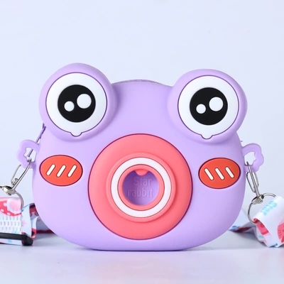Cute Frog Silicone Pencil Box School Supplies Pencil Case For Kids Makeup Bag Shoulder Bag For Christmas Birthday Gift