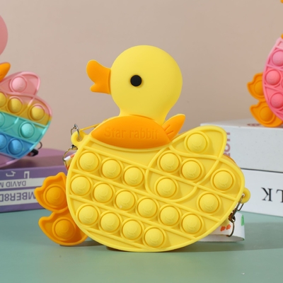 Pop Purse Bag For Kids Duck Popper Sensory Fidget Princess Toy Gifts ADHD Anxiety Stress Relief Crossbody Purse Bag