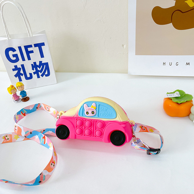 Car Durable Silicone Coin Bag And Lightweight Makeup Bag Perfect Stationery Organizer Crossbody Shoulder Purse Handbag