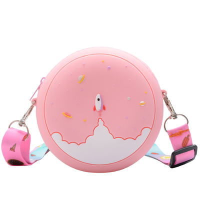 Silicone Key Coin Purse Cute Rainbow Butterfly Tray Change Bag Makeup Bag Wallet Pouch Case With Zipper Lanyard HandBag