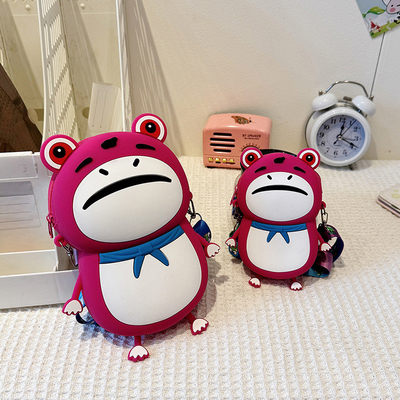 Good price Frog Customized Silicone Pencil Case Crossbody Shoulder Bag Kids Handbag Pop Purse Bag School SUpplies Birthday Gifts online