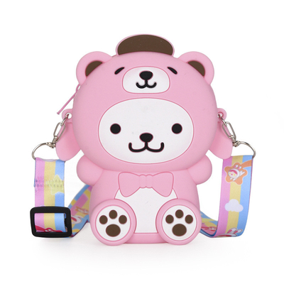 Kawaii Crossbody Bag Cute Shoulder Bag Cartoon Animal Silicone Bag Anime Purse Wallet Girls Kids Birthday Christmas Gift