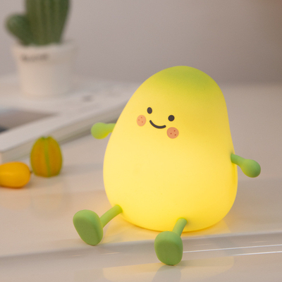 Good price Cute Night Light For Kids Mango Sleep Lamp Warm Light Bedroom Decor Kids Night Light Silicone Baby Nursery Night Light online