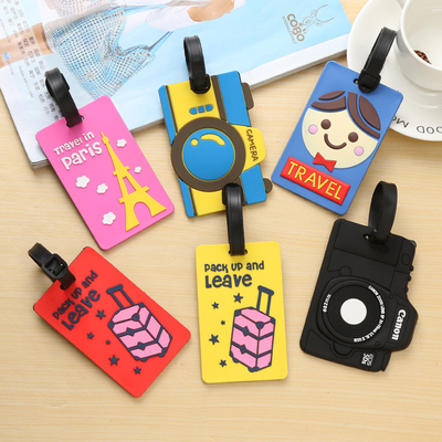 Food Grade Silicone Travel Luggage Tags Unique Identify Labels for Men and Women