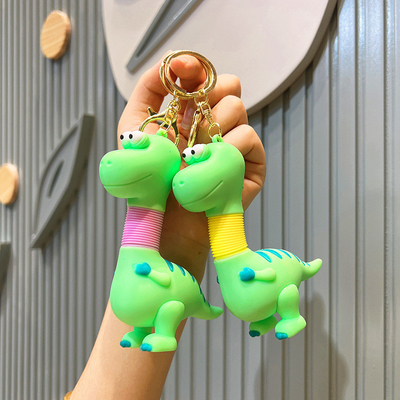 Good price Year Gift Tastless Animal Silicone Stainless Steel Pendant Keychain with Cartoon Design online