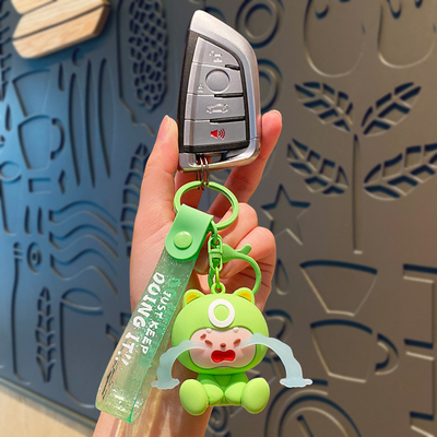 Soft Silicone Custom Keychain Charms Stainless Key For Fashionable Bags Purse Handbag