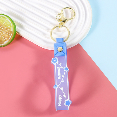 Soft And Bpa Free Silicone Keychain Pendants Wrist Keychain Bracelet Gifts for Girls