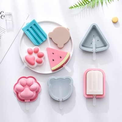 Good price Kids Cartoon Popsicle Molds - 4 Pack, 10-Cavity Food-Grade Silicone Ice Pop Cream Molds, With Reusable Sticks, Non-Stick Flat Design, Easy Release, Stackable For Space Saving online