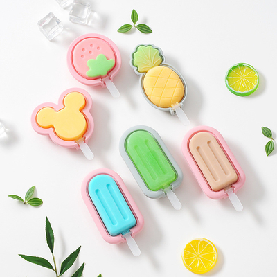 Good price Silicone Popsicle Molds, Cute Ice Pop Molds Reusable Cake Pop Mold Set With Lid Popsicle Sticks, Easy Release BPA Free Cartoon Ice Cream Mold For Kids online