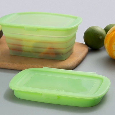 Pure Silicone Square Lunch Box – 100% Food-Grade, BPA-Free, Leakproof, Microwave And Freezer Safe Reusable Container For Meal Prep, Office Lunch, Kids’Snacks, Camping, And Eco-Friendly Food Storage 