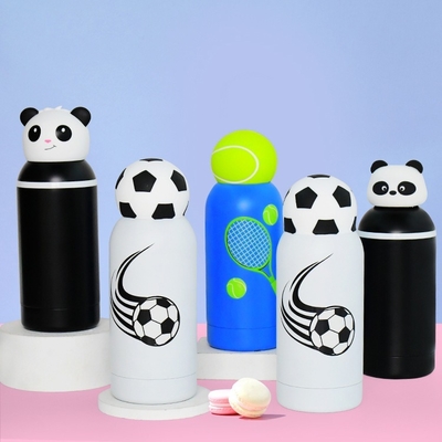 Premium 16oz Insulated Stainless Steel Kids Water Bottle with Detachable Soft Animal Head Lid – Fun, Safe, Eco-Friendly and Leak-Proof Thermos for School, Travel, Sports and Everyday Drinking