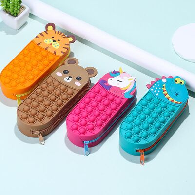 Good price Food Grade Silicone Round Customized Silicone Pencil Box Eco Friendly Non Toxic Material Ideal for Daily and Gift Giving online