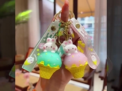 Keychain Pendant Silicone Stationery Style Purse Handbag Charms Tasteless