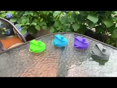 4-Pack Reusable Soda Can Lids with Straws | Spill-Proof Silicone Covers for Drinks