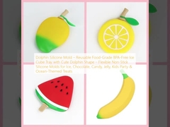 Dolphin Silicone Mold – Reusable Food-Grade BPA-Free Ice Cube Tray with Cute Dolphin Shape – Flexible Non-Stick Silicone Molds for Ice, Chocolate, Candy, Jelly, Kids Party & Ocean-Themed Treats