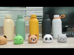 Cute Thermos Water Bottle with Custom Silicone Lid | Eco-Friendly & Customizable